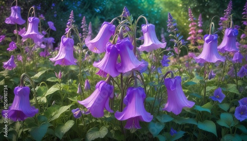 Wallpaper Mural Canterbury Bells Flowers in garden Torontodigital.ca