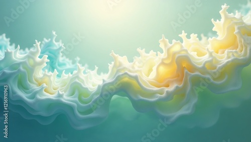 Abstract digital artwork depicting peristalsis with flowing patterns and smooth colors
 photo