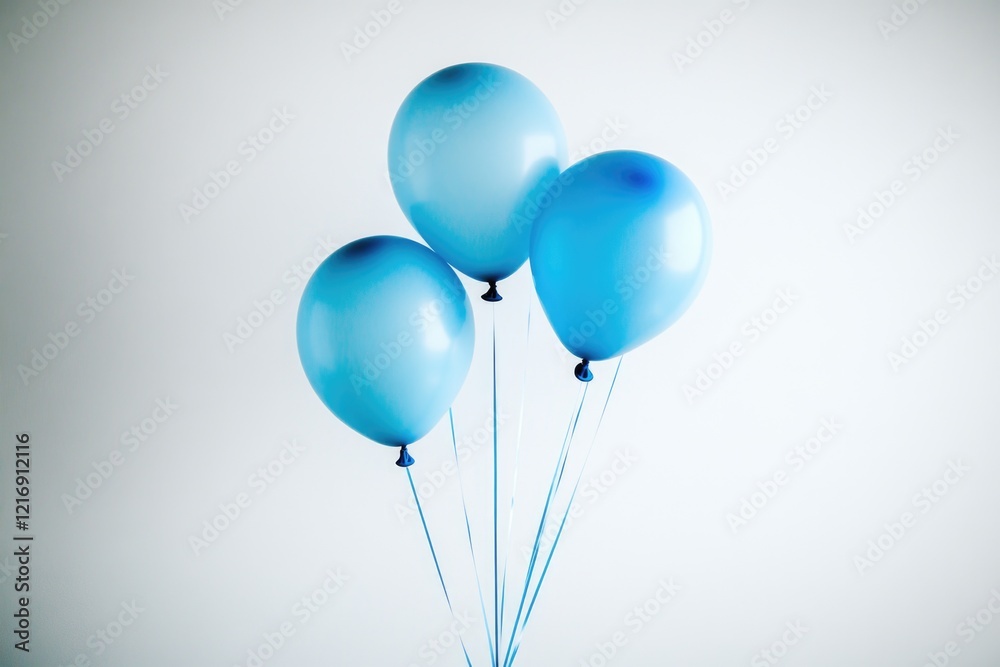 A bunch of blue balloons floating in the air, perfect for any celebration or event A bunch of blue balloons floating in the air, perfect for any celebration or event
