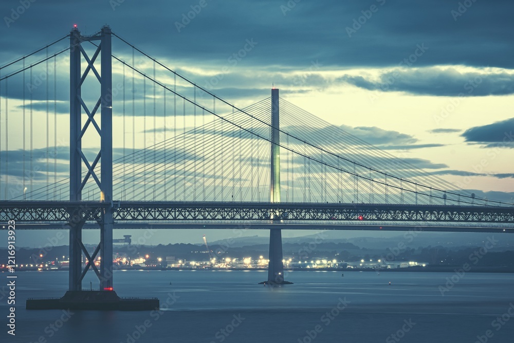 Fototapeta premium Fourth road bridge south Queensferry