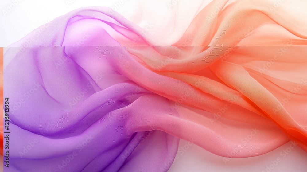 Obraz premium Flowing Pastel Silk: A Dreamy Ombre Textile Abstract