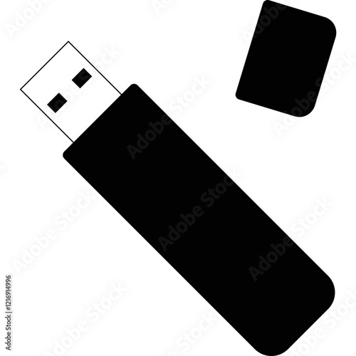 Simple vector icon oven flash drive
