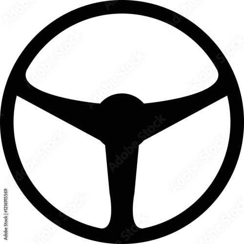 Simple vector icon steering wheel