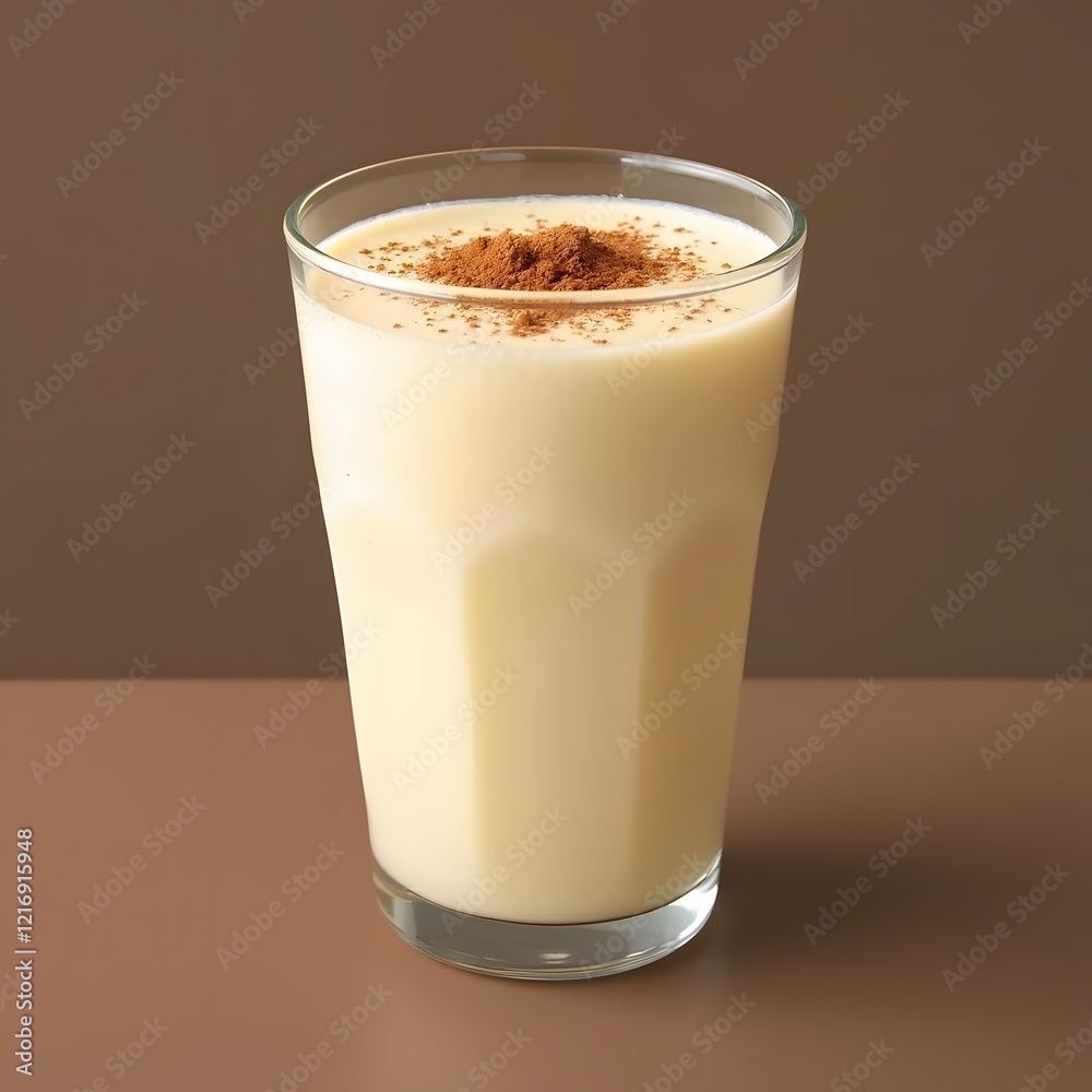 glass of milk with cinnamon