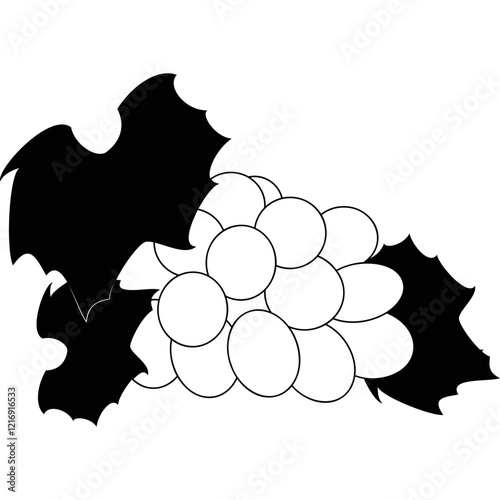 Simple vector icon grapes
