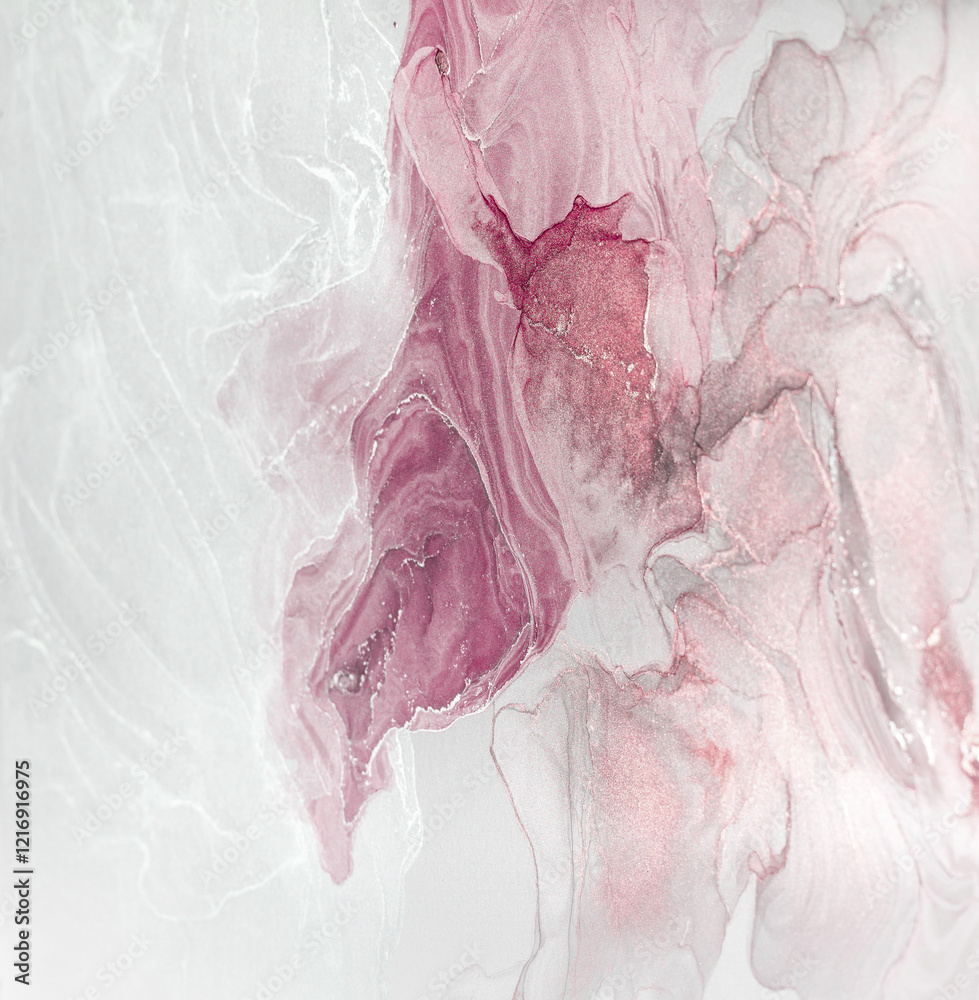 custom made wallpaper toronto digitalUnique alcohol ink abstract art featuring soft pink and white swirling patterns