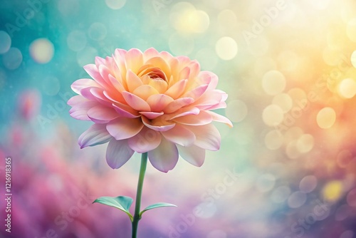 Elegant Watercolor Flower Background: Minimalist Botanical Design