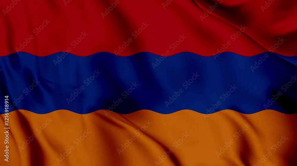 Waving Armenia Flag