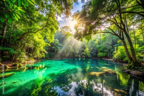 Emerald Green Pond, Trang Thailand: Stunning Aerial View of a Hidden Gem