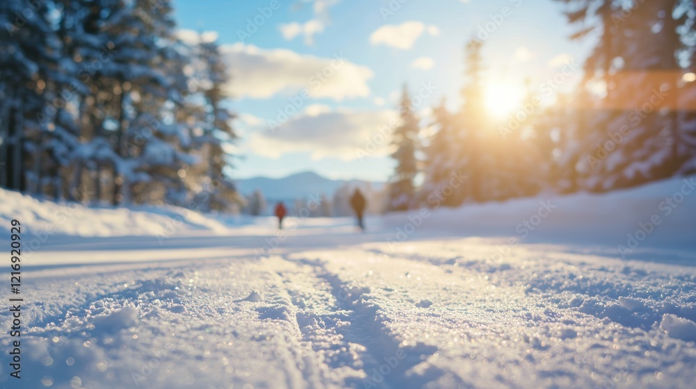 Fototapeta premium Sleek Modern Home Interior with Wood Table