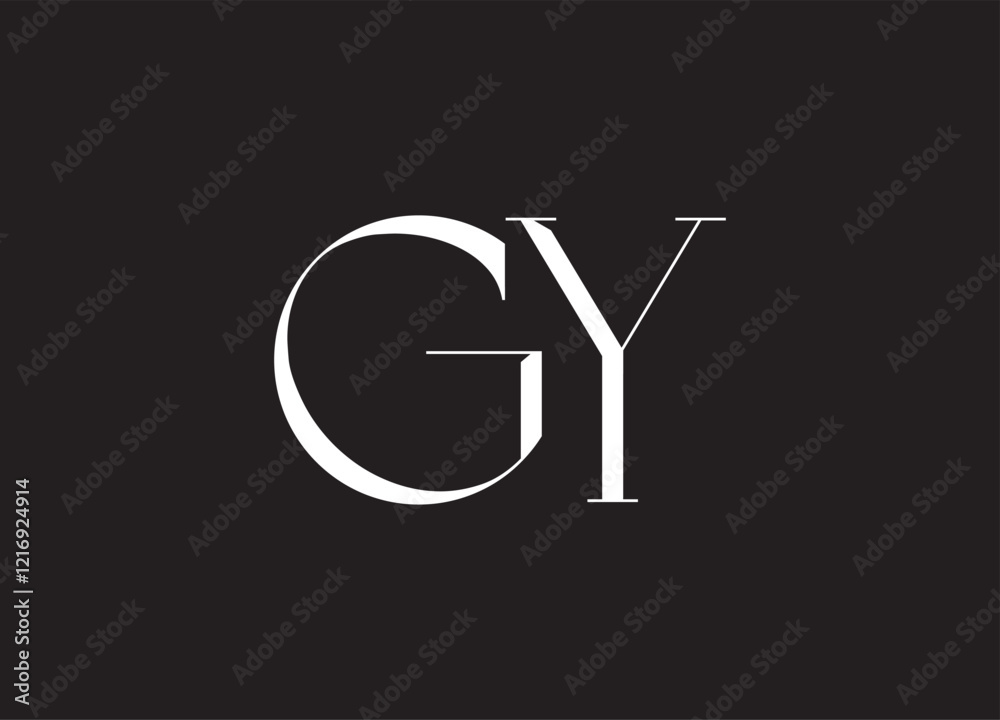 GY letter logo and initial logo design GY letter logo and initial logo design