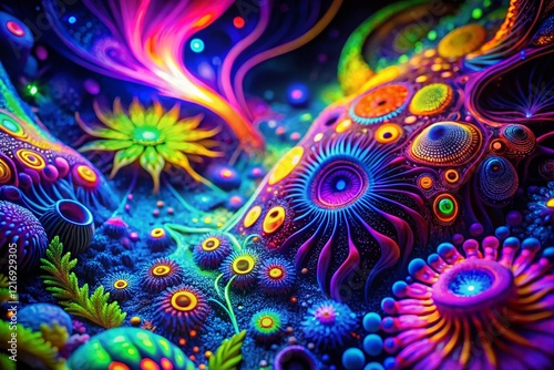 Fluorescent Wonders: Abstract Long Exposure UV Photography