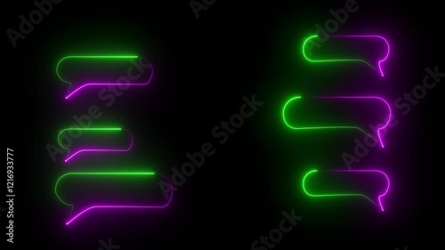 glowing neon massege icon.text SMS message chatting template, Text message typing, sending message, photo