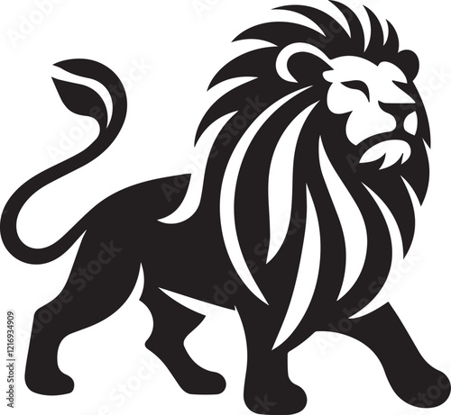 Wallpaper Mural Lion roar and face of king of  jungle  vector black and white  Torontodigital.ca