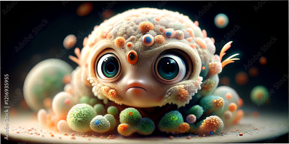 Fototapeta premium Exploring the intricate details of microscopic life forms through advanced photomicrography techniques in a laboratory setting