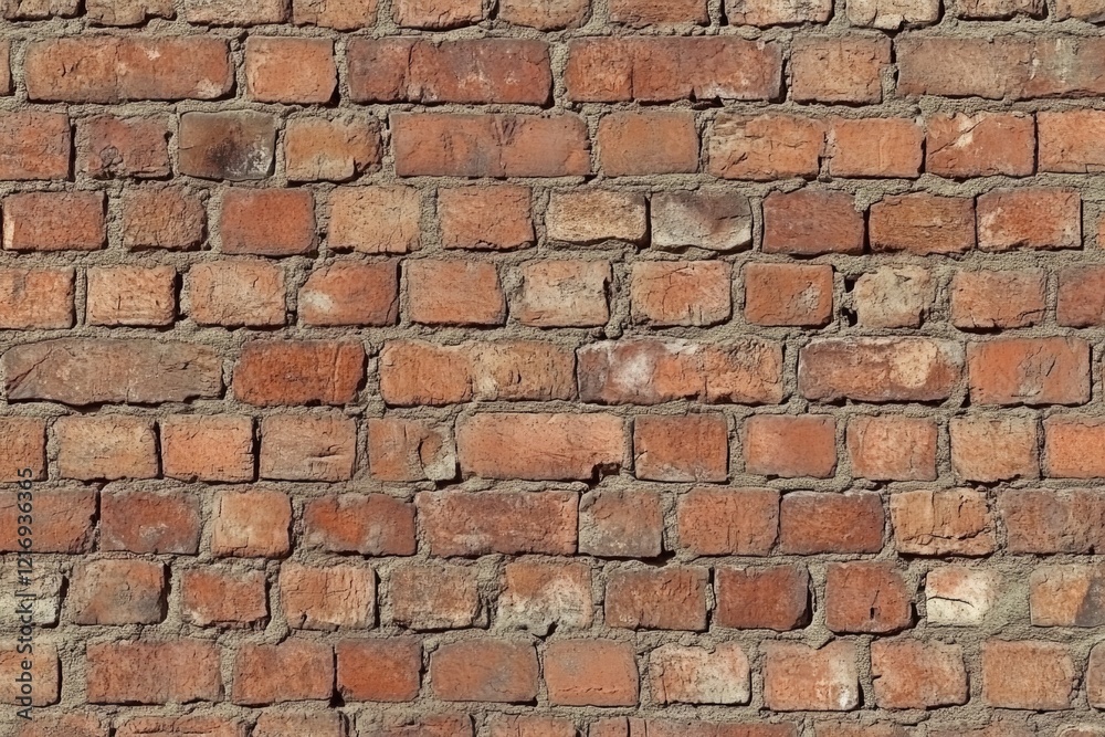 Urban architecture scene with a red brick wall and a black fire hydrant Urban architecture scene with a red brick wall and a black fire hydrant