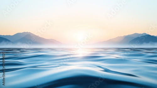 Serene Sunrise Over Calm Ocean