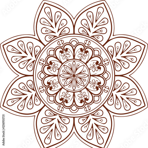 Beautiful flower art and mandala vector design