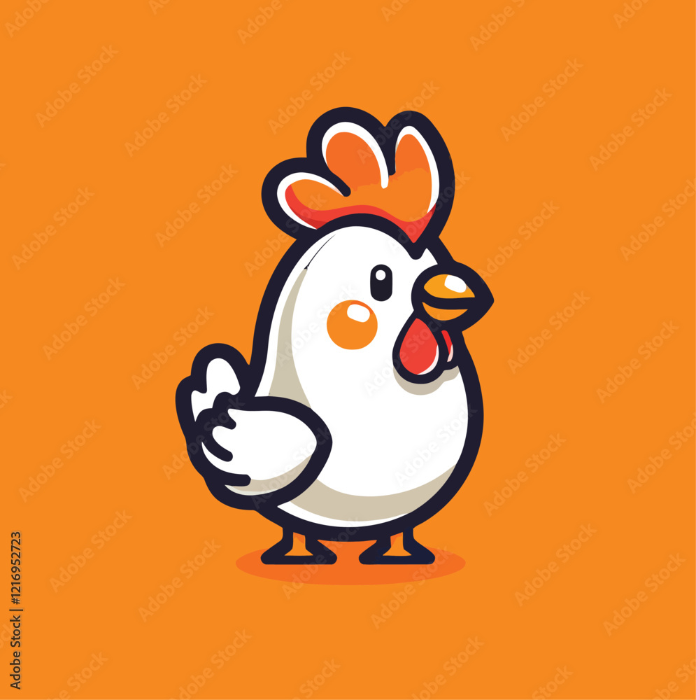 Sweet vector artwork of a cartoon chicken. Sweet vector artwork of a cartoon chicken.