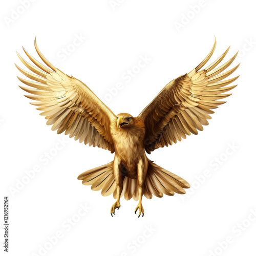 gold eagle isolated on white