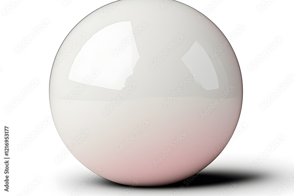 Matte color glass ball, isolated on a white background