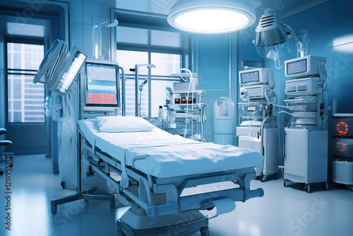 Modern surgical theater with advanced medical devices and operational efficiency