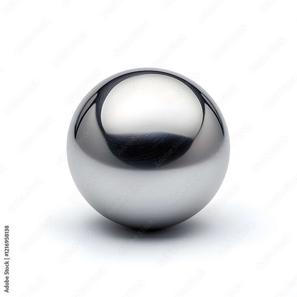 3d Glossy Titanium Sphere Ball isolated on white background. Metallic Sphere 3d Glossy Titanium Sphere Ball isolated on white background. Metallic Sphere