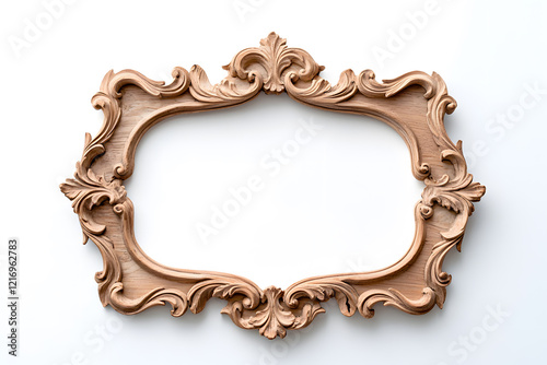Frame mock up decorated with stucco in Renaissance and Baroque. Ornate Rococo Frame