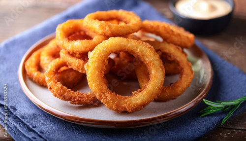 Crunchy Fried Onion Rings, Generated image