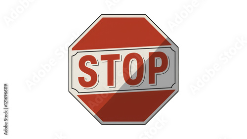 A stop sign with the text 