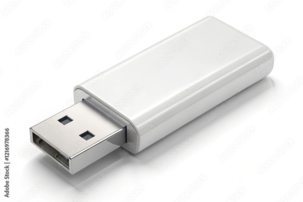 USB flash drive isolated on white background, white USB stick drive, Flat Design USB Flash Drive mockup, Digital Storage Concept USB flash drive isolated on white background, white USB stick drive, Flat Design USB Flash Drive mockup, Digital Storage Concept