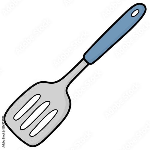 Hand drawn cartoon spatula illustration 