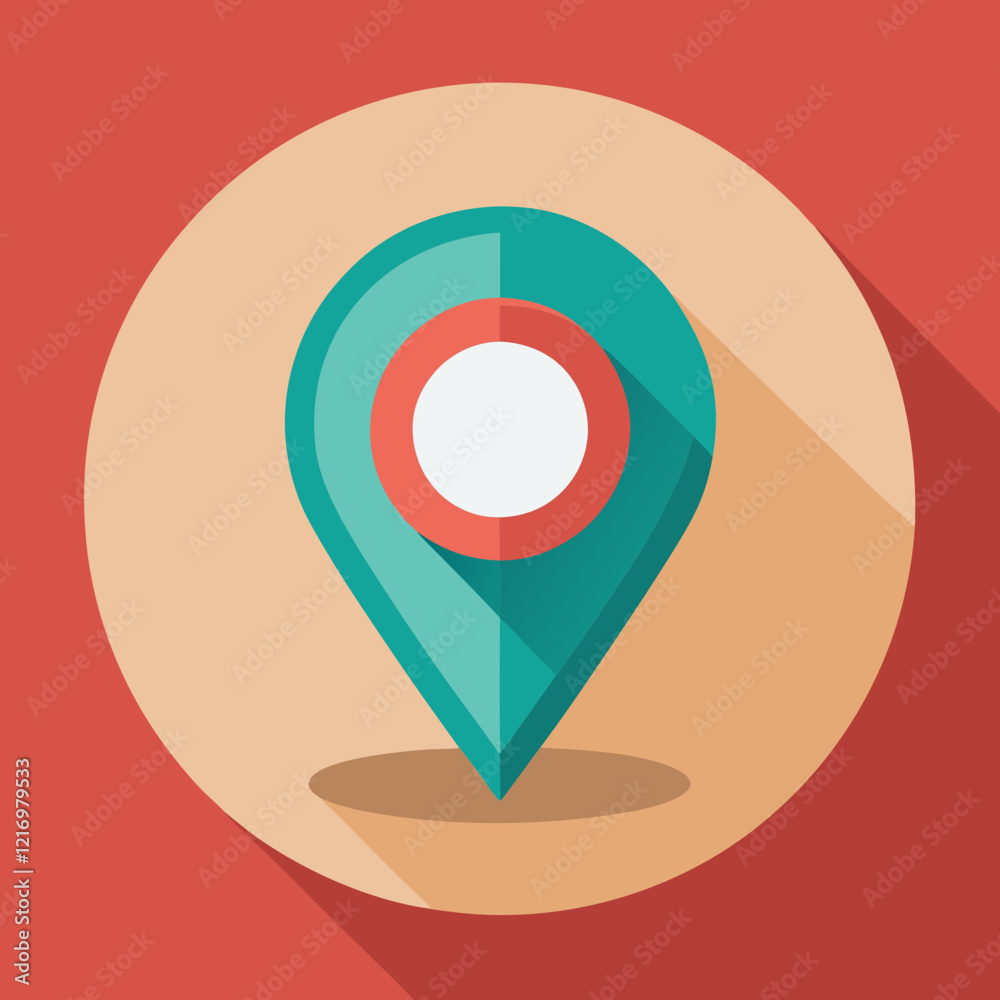 Location Icon Showing a Building, Perfect for Real Estate or Tourism