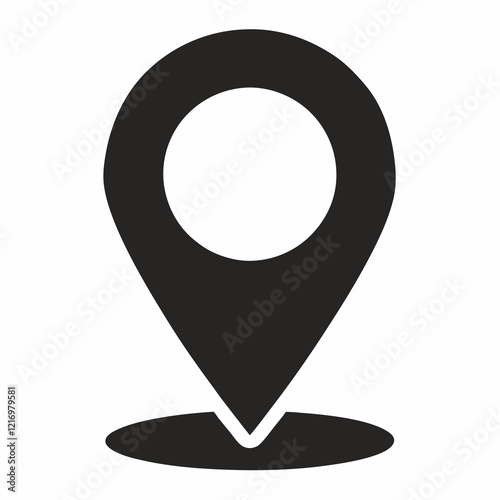 Location Icon Showing a Building, Perfect for Real Estate or Tourism