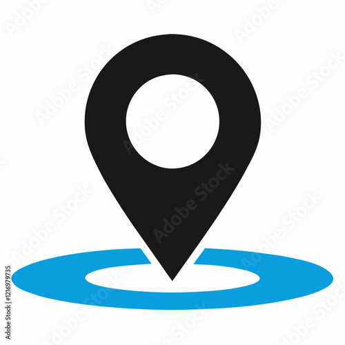 Location Icon Showing a Building, Perfect for Real Estate or Tourism