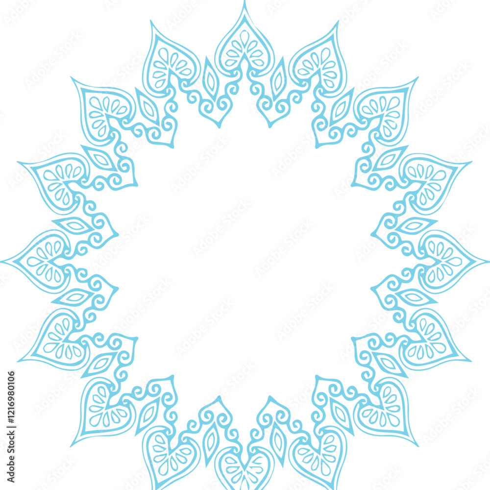 Fototapeta premium Beautiful flower art and mandala vector design