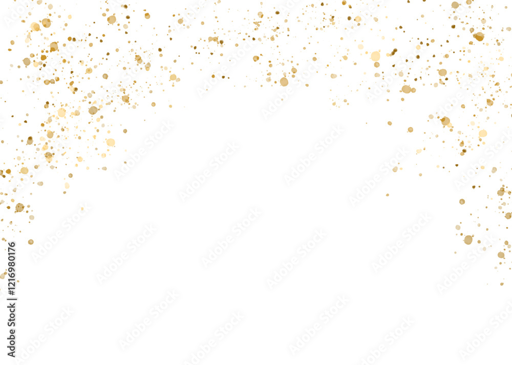 Gold glitter particles, glow, golden splatter isolated on transparent background. Festive gold sparkle decoration Gold glitter particles, glow, golden splatter isolated on transparent background. Festive gold sparkle decoration