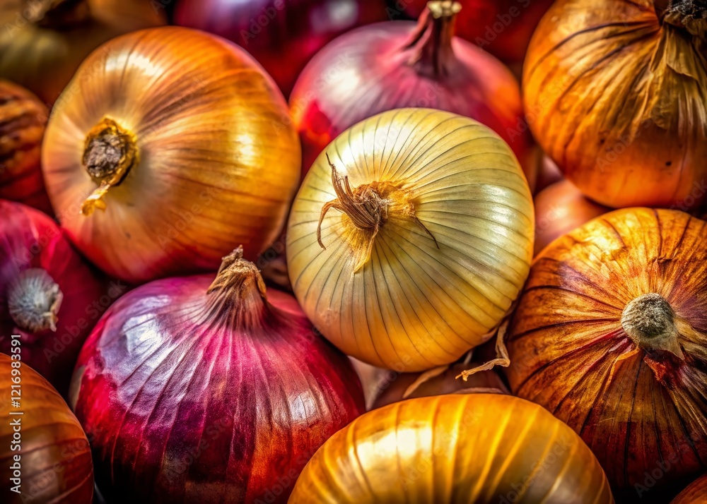 Macro Photography of Onion Bulbs: Layers, Texture, and Detail Macro Photography of Onion Bulbs: Layers, Texture, and Detail