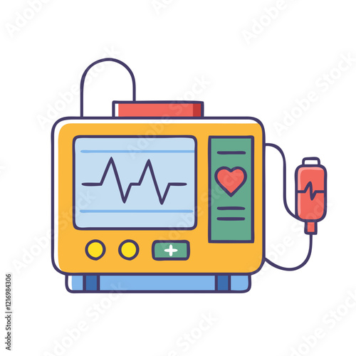 defibrillator icon, defibrillator vector illustration-simple illustration of defibrillator, perfect for defibrillator logos and icons