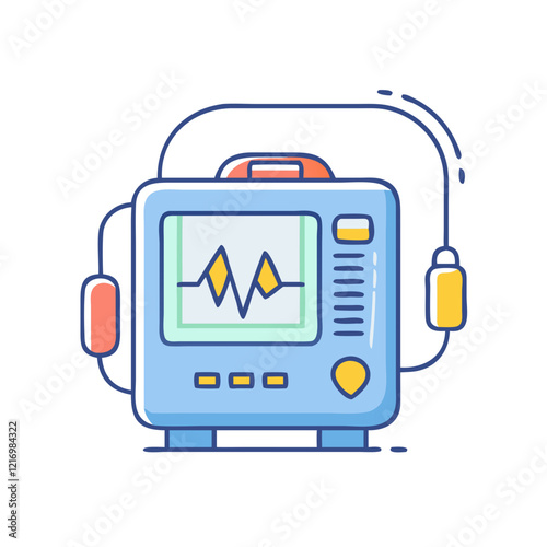 defibrillator icon, defibrillator vector illustration-simple illustration of defibrillator, perfect for defibrillator logos and icons
