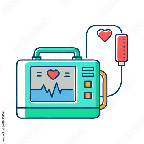 defibrillator icon, defibrillator vector illustration-simple illustration of defibrillator, perfect for defibrillator logos and icons