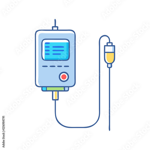 infusion pump icon, infusion pump vector illustration-simple illustration of infusion pump, perfect for infusion pump logos and icons