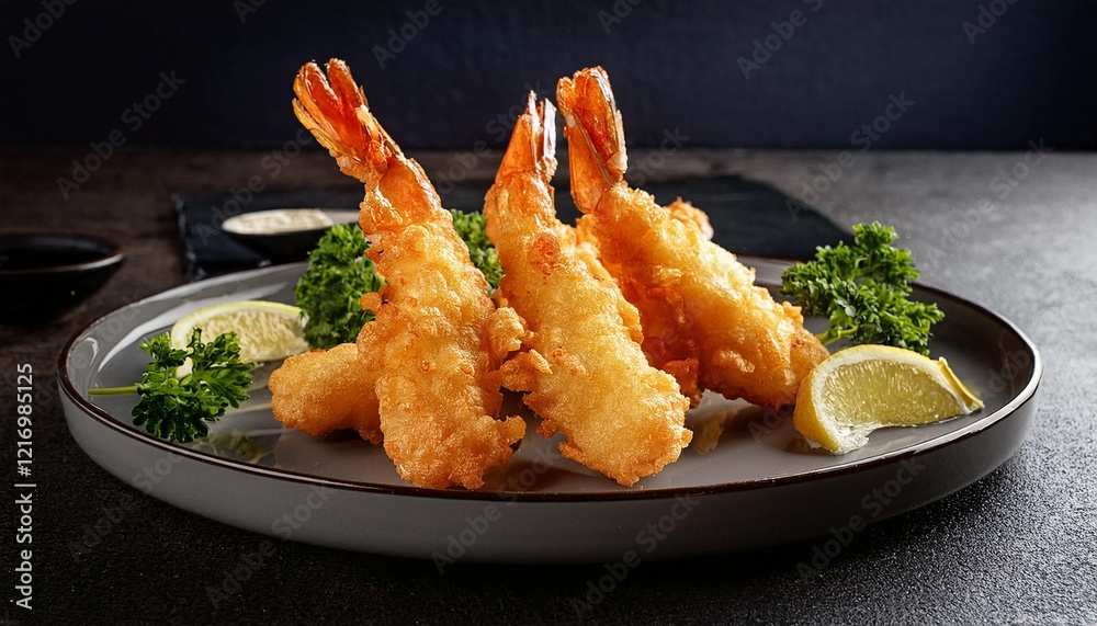 fried shrimps with lemon fried shrimps with lemon