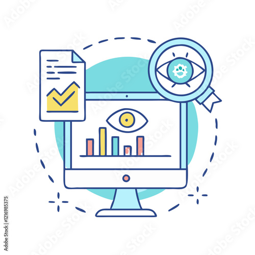 monitoring patch icon, monitoring patch vector illustration-simple illustration of monitoring patch, perfect for monitoring patch logos and icons