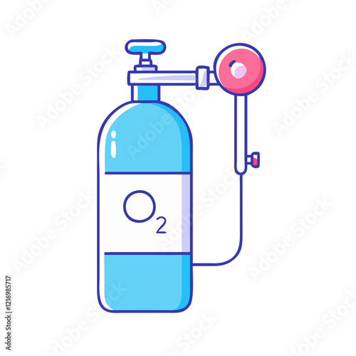 oxygen cylinder icon, oxygen cylinder vector illustration-simple illustration of oxygen cylinder, perfect for oxygen cylinder logos and icons