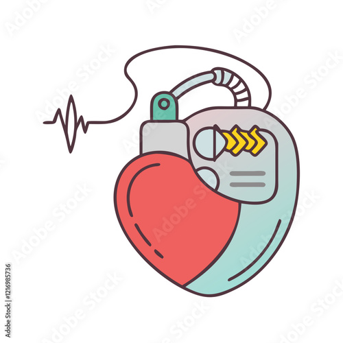 pacemaker icon, pacemaker vector illustration-simple illustration of pacemaker, perfect for pacemaker logos and icons