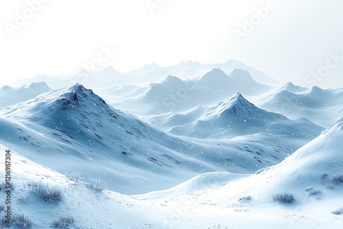 Wallpaper Mural Aerial view of snow-covered desert dunes
 Torontodigital.ca