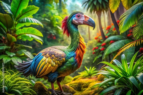 Extinct Dodo Bird in Mauritius Habitat - Long Exposure Photography photo