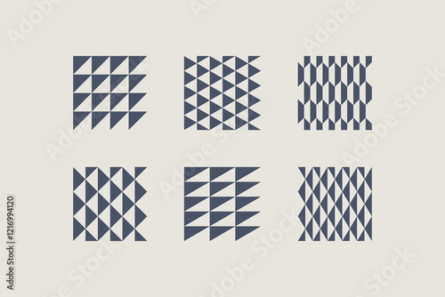 Simple geometric pattern. Simple geometric shape with triangle. Simple geometrical figure for your project. Basic vector print.