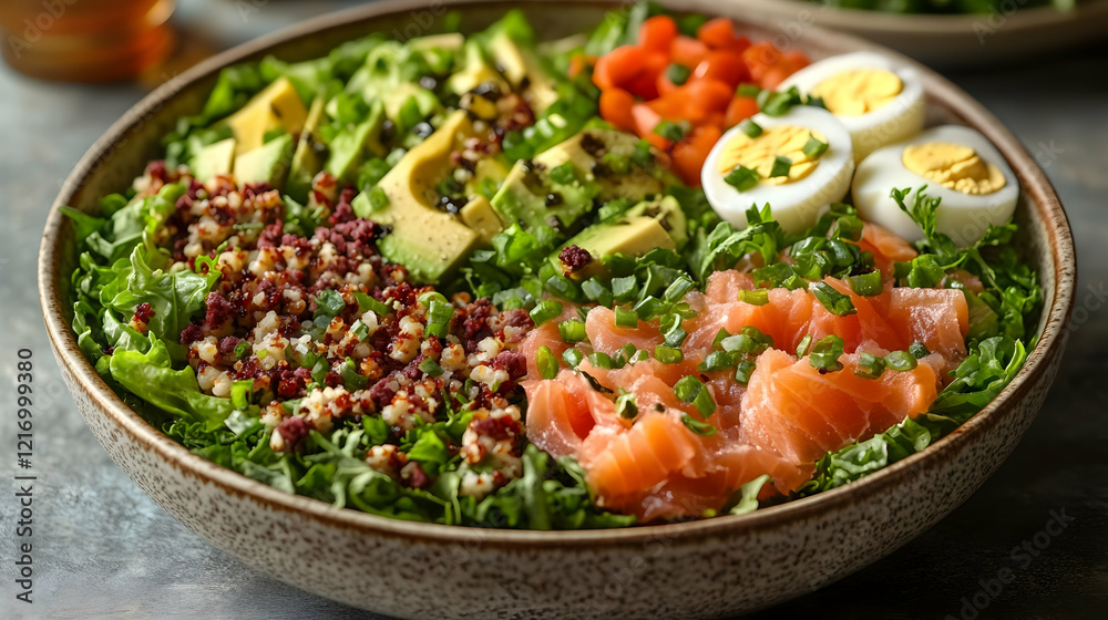 Delicious and Healthy Salmon Avocado Quinoa Salad Bowl Delicious and Healthy Salmon Avocado Quinoa Salad Bowl